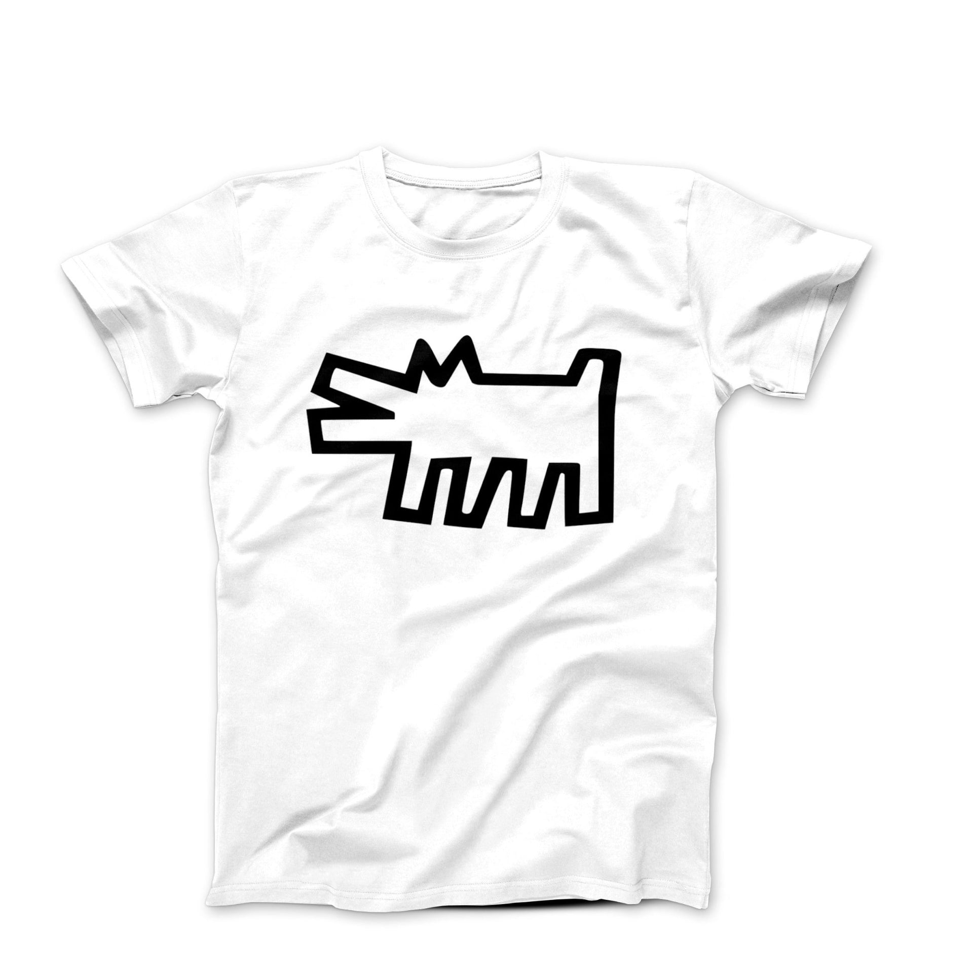 Haring Barking Dog Pop Art T - shirt - Clothing - Harvey Ltd