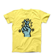 Haring Crossed Fingers Pop Art T - shirt - Clothing - Harvey Ltd