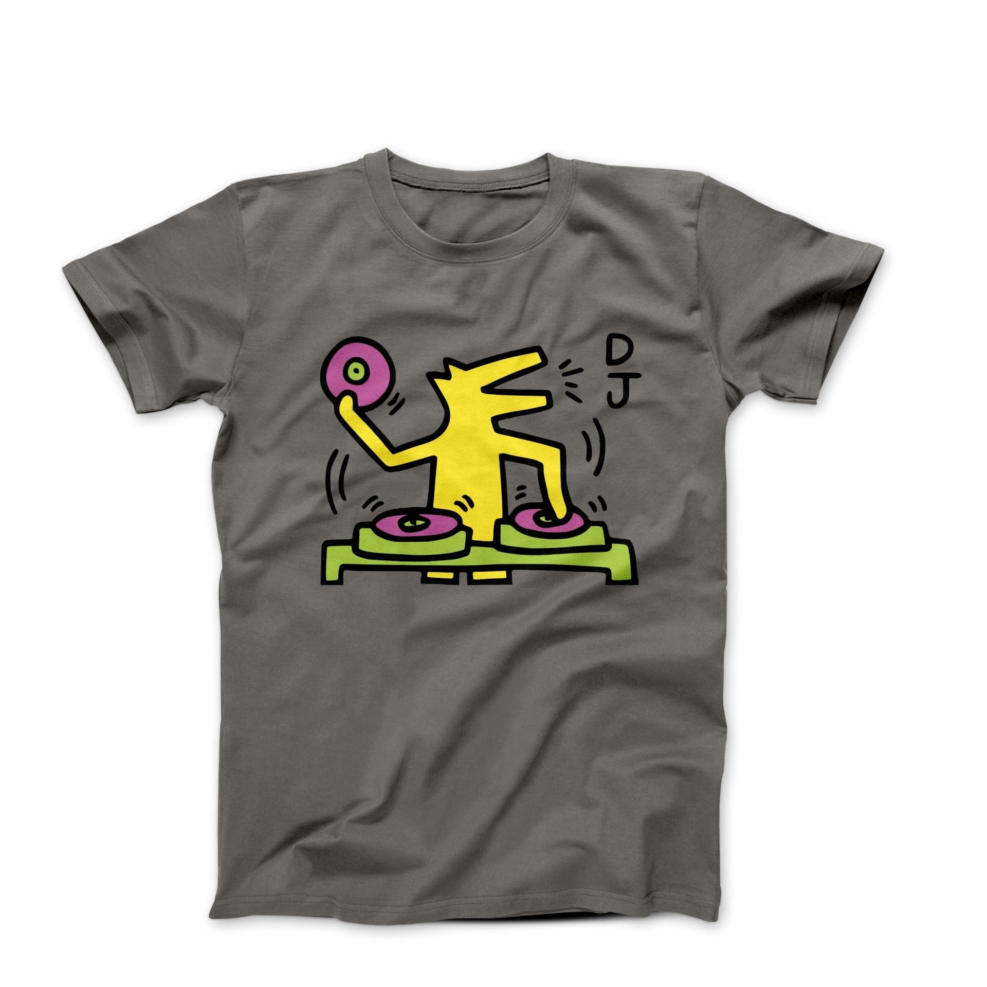 Haring DJ Dog Pop Art T - shirt - Clothing - Harvey Ltd