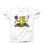 Haring DJ Dog Pop Art T - shirt - Clothing - Harvey Ltd