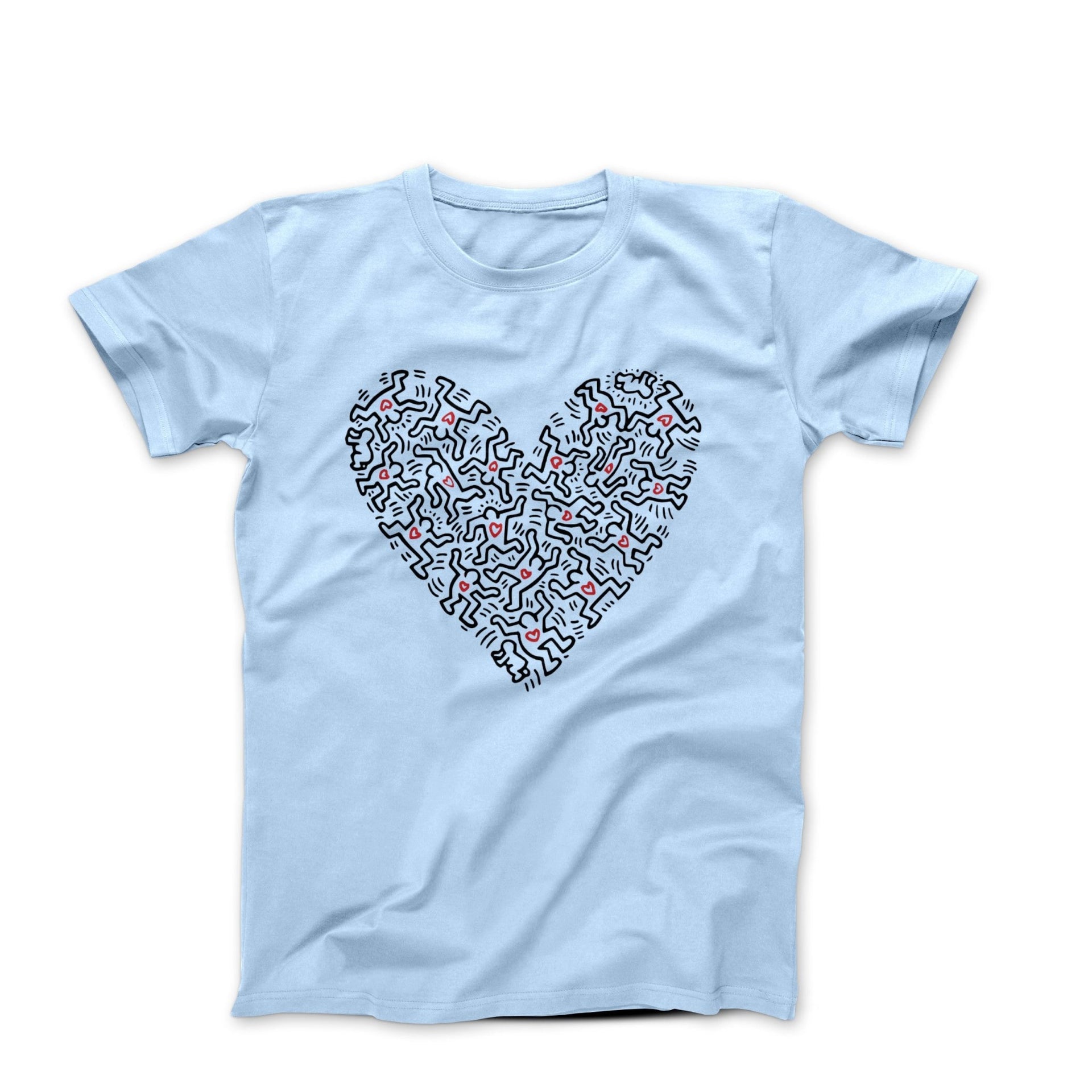 Haring Heart of Men Pop Art T - shirt - Clothing - Harvey Ltd