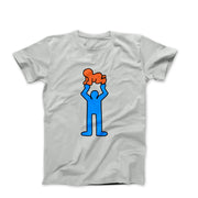 Haring Man Holding Radiant Baby Pop Art T-shirt - Clothing - Harvey Ltd