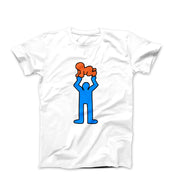 Haring Man Holding Radiant Baby Pop Art T-shirt - Clothing - Harvey Ltd