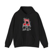 Haring Men Holding Music Pop Art Hoodie - Clothing - Harvey Ltd