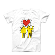 Haring Men Love Is Sharing (1986) Pop Art T-shirt - Clothing - Harvey Ltd