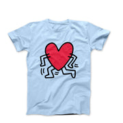 Haring Running Heart Pop Art T - shirt - Clothing - Harvey Ltd