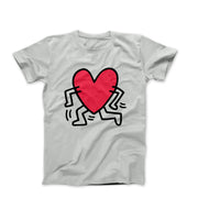 Haring Running Heart Pop Art T - shirt - Clothing - Harvey Ltd