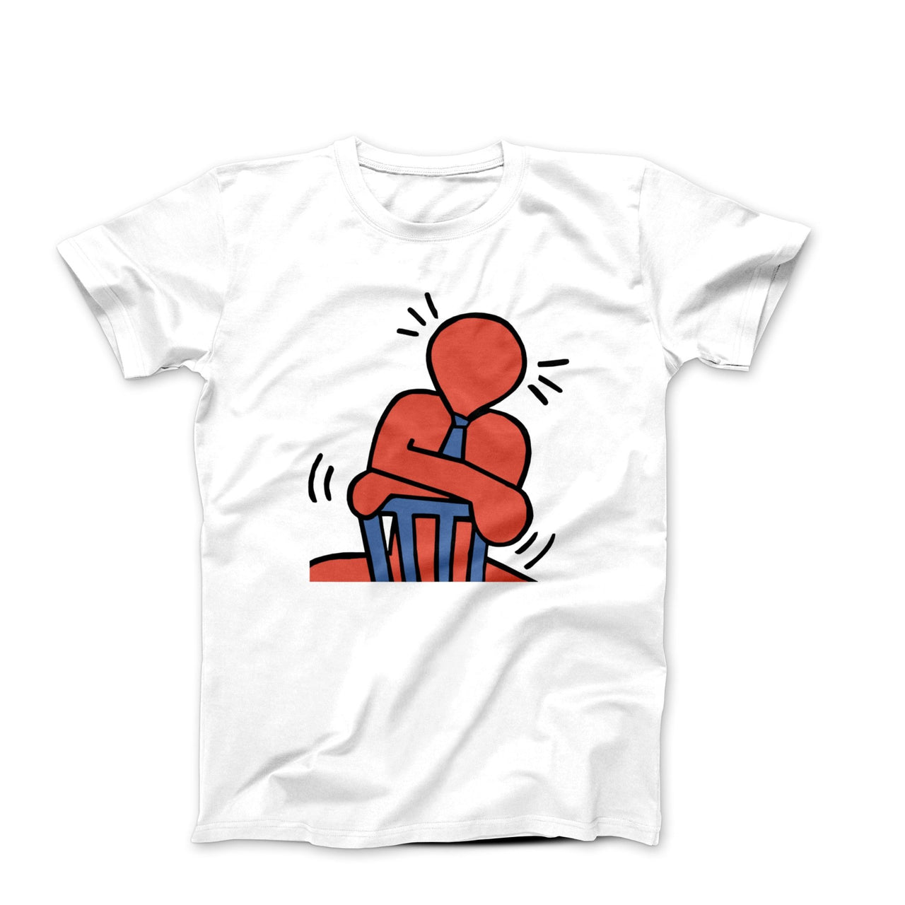 Haring Sitting Man Pop Art T-shirt - Clothing - Harvey Ltd