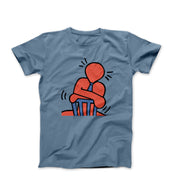 Haring Sitting Man Pop Art T-shirt - Clothing - Harvey Ltd