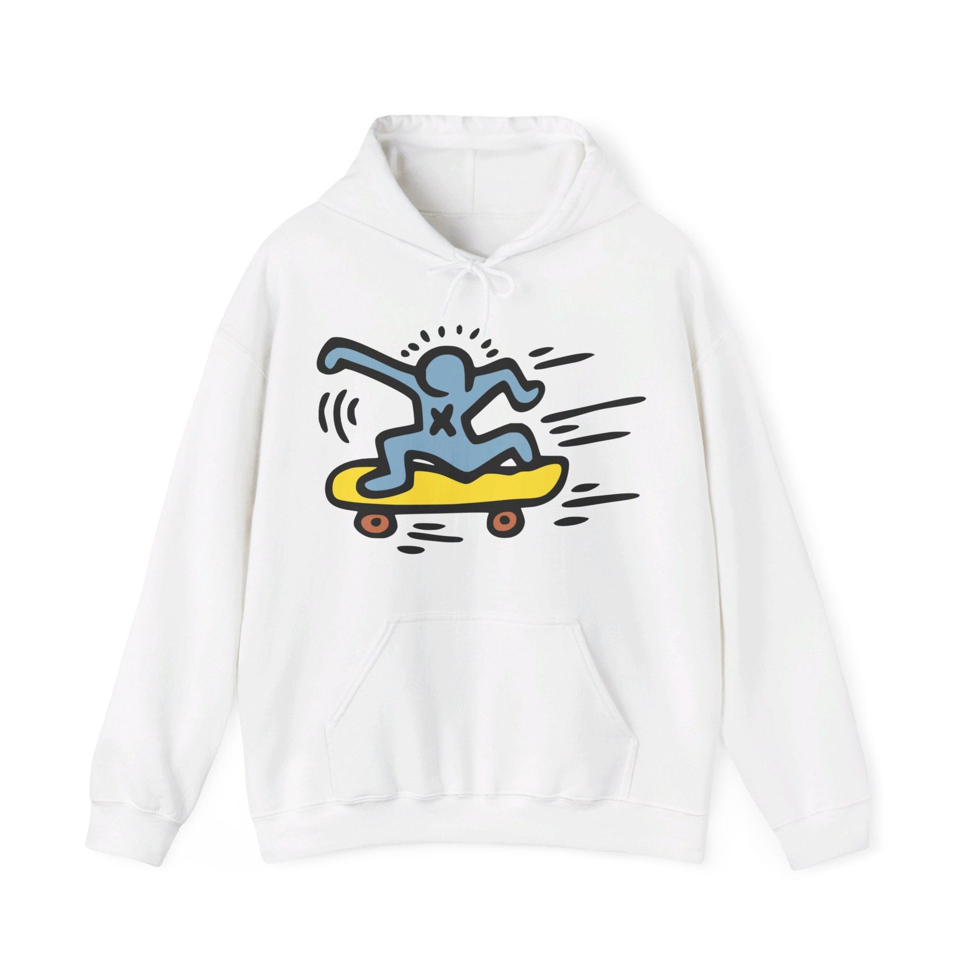 Haring Skateboarding Pop Art Hoodie - Clothing - Harvey Ltd