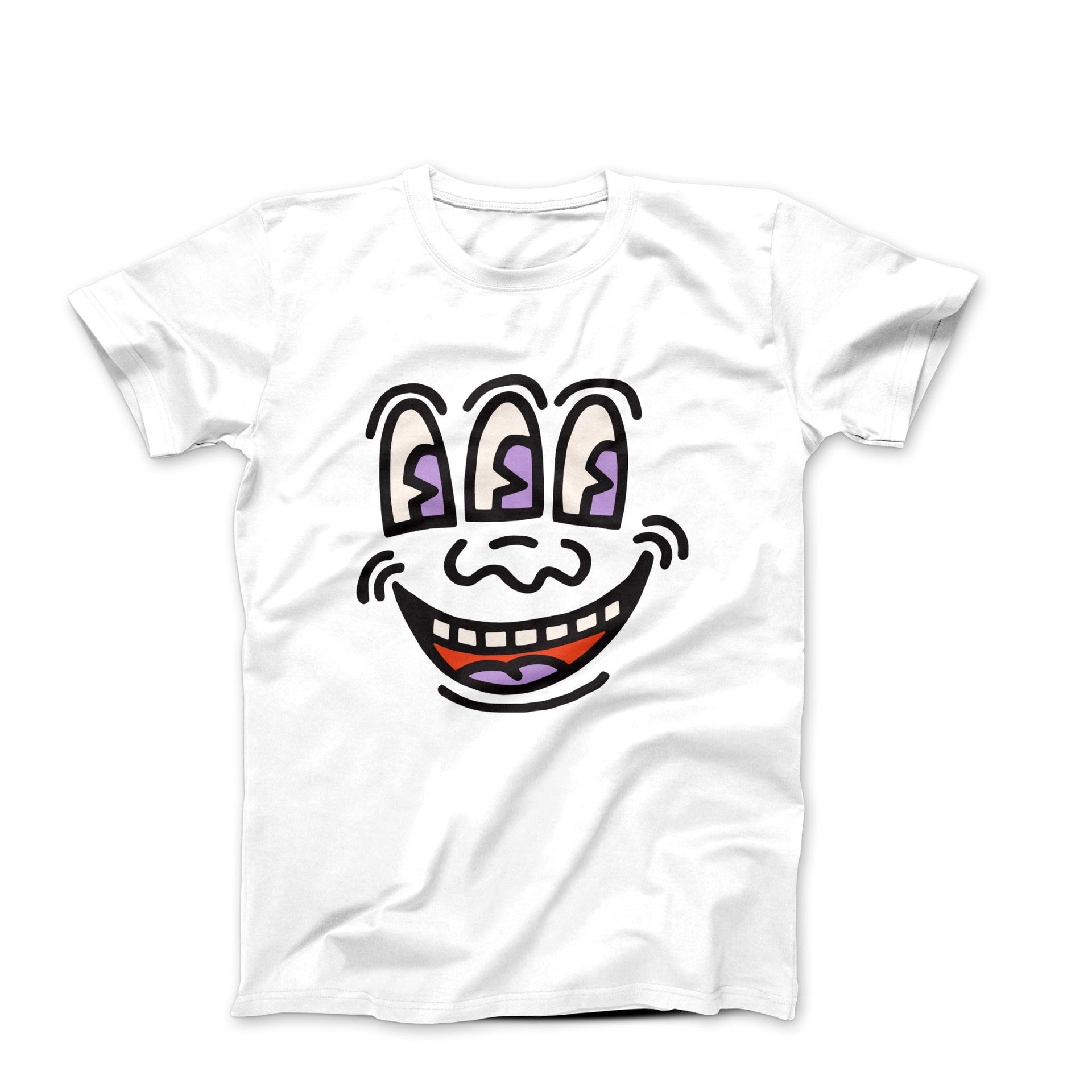 Haring Smiling Face Pop Art T - shirt - Clothing - Harvey Ltd