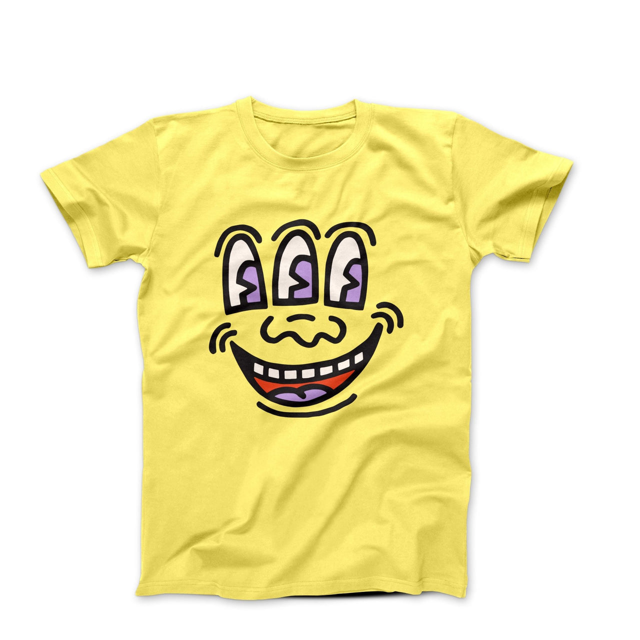 Haring Smiling Face Pop Art T - shirt - Clothing - Harvey Ltd