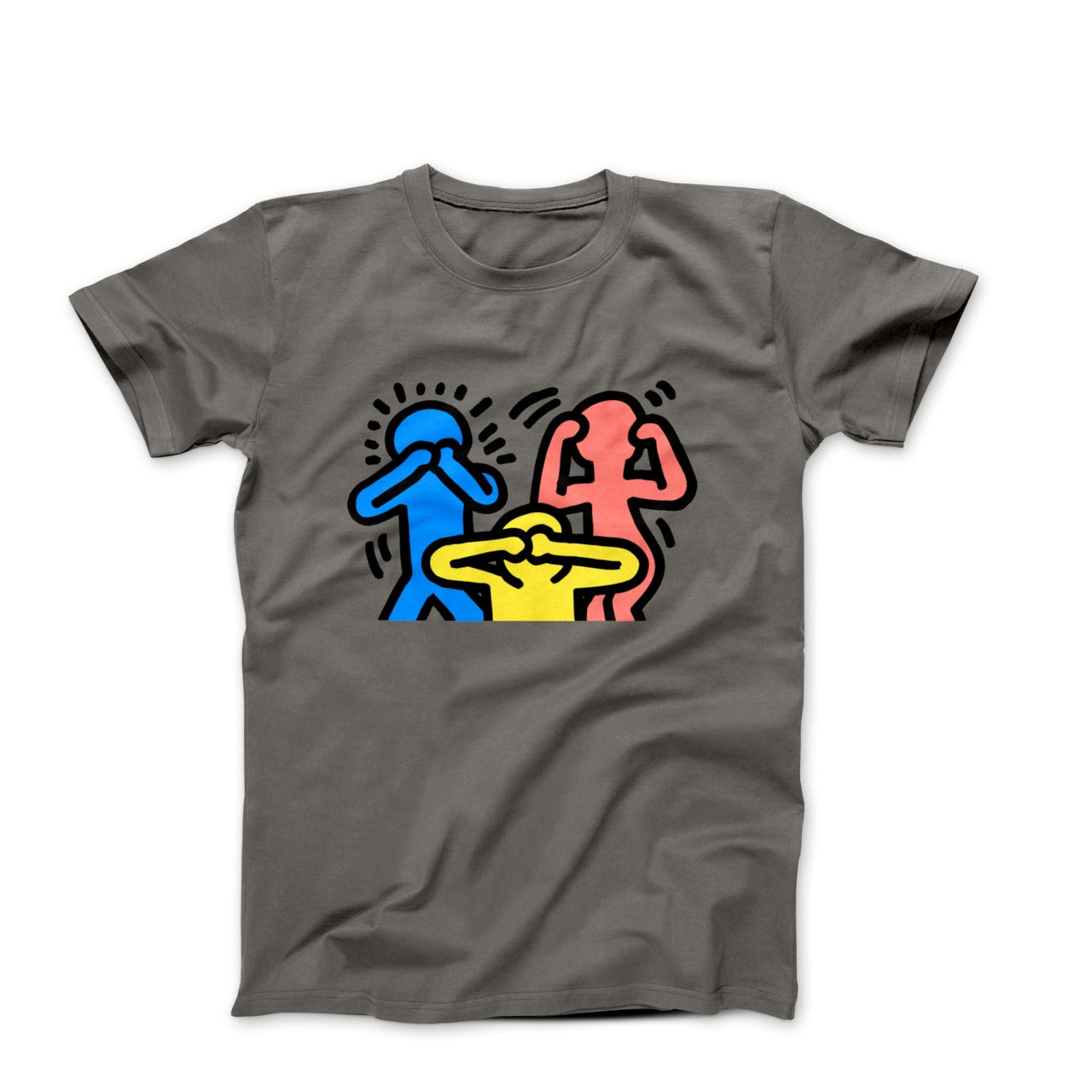 Haring Speak, See, Hear No Evil Pop Art T-shirt - Clothing - Harvey Ltd