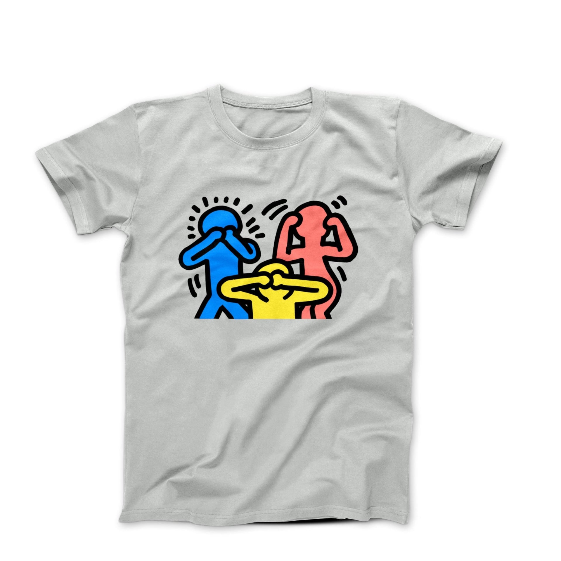 Haring Speak, See, Hear No Evil Pop Art T-shirt - Clothing - Harvey Ltd