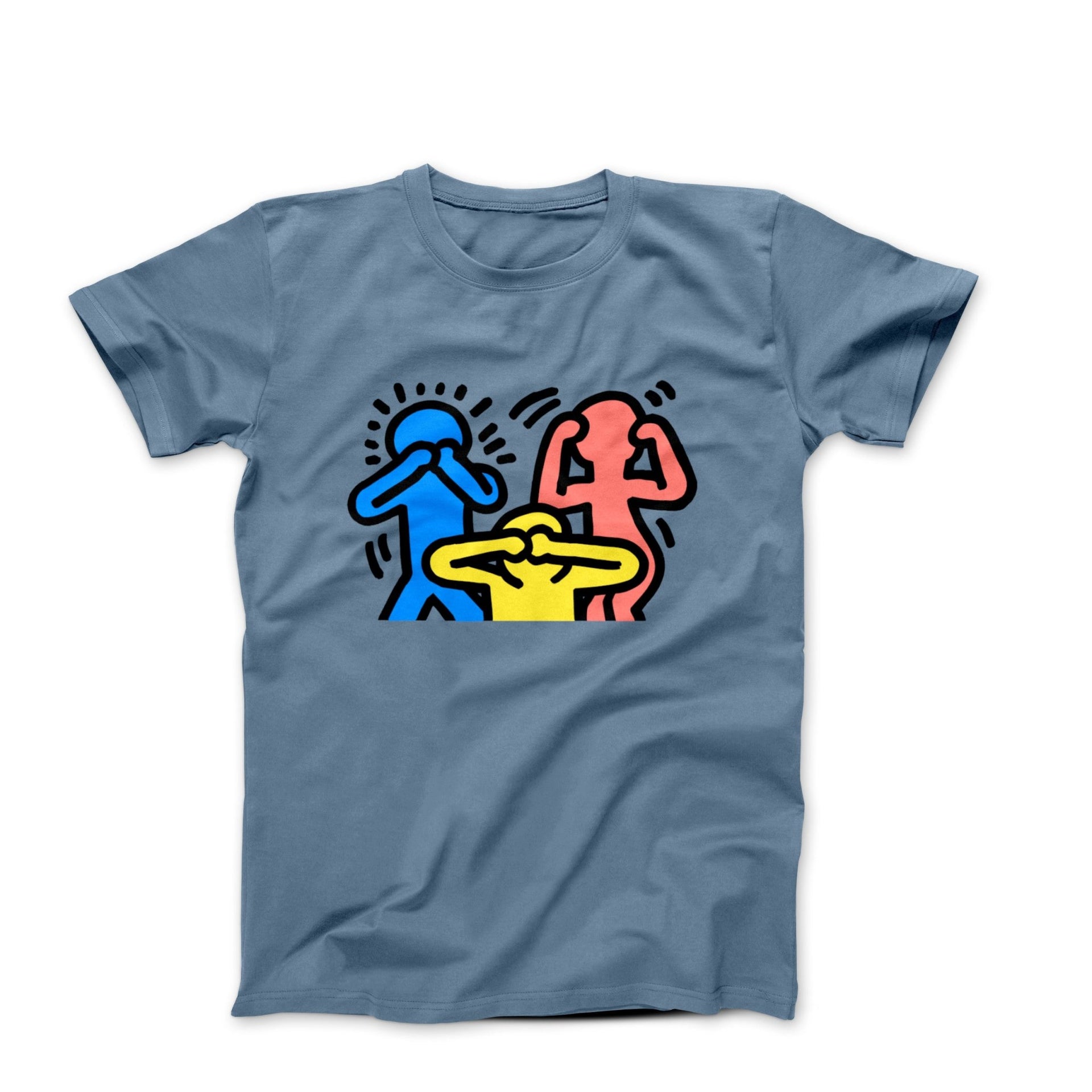 Haring Speak, See, Hear No Evil Pop Art T-shirt - Clothing - Harvey Ltd