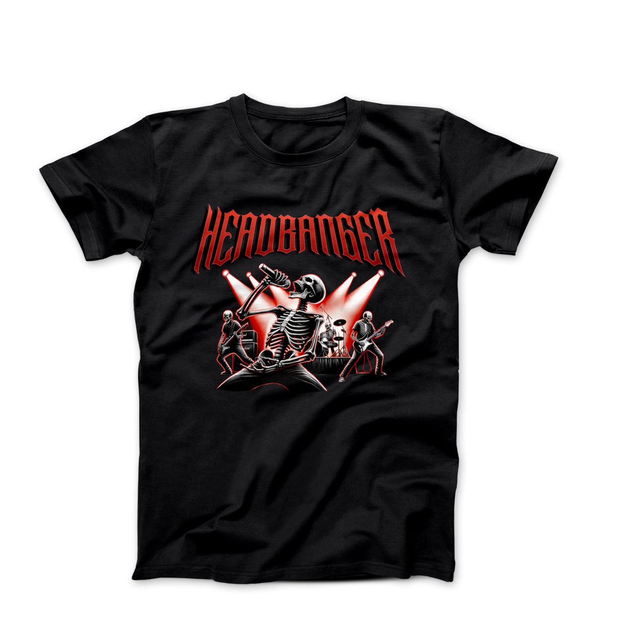Headbanger Rock Illustration T-shirt - Movies, TV & Others - Harvey Ltd