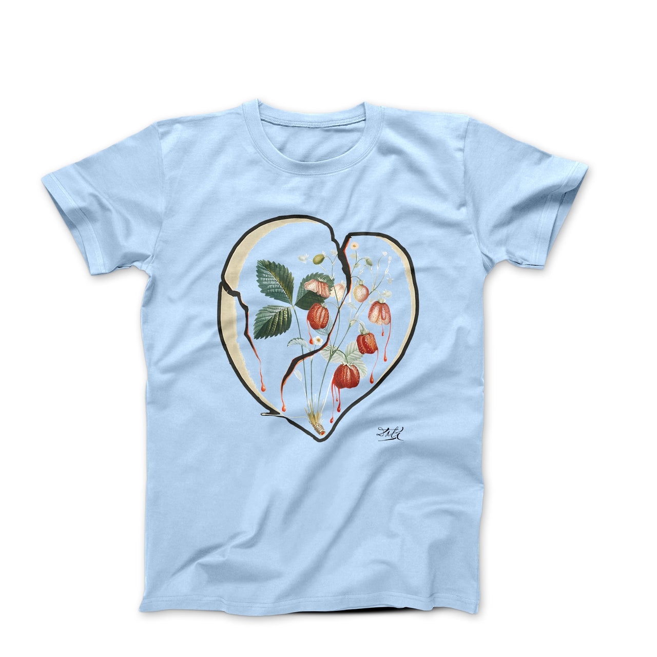 Dali Heart of Strawberries (1969) Artwork T-shirt