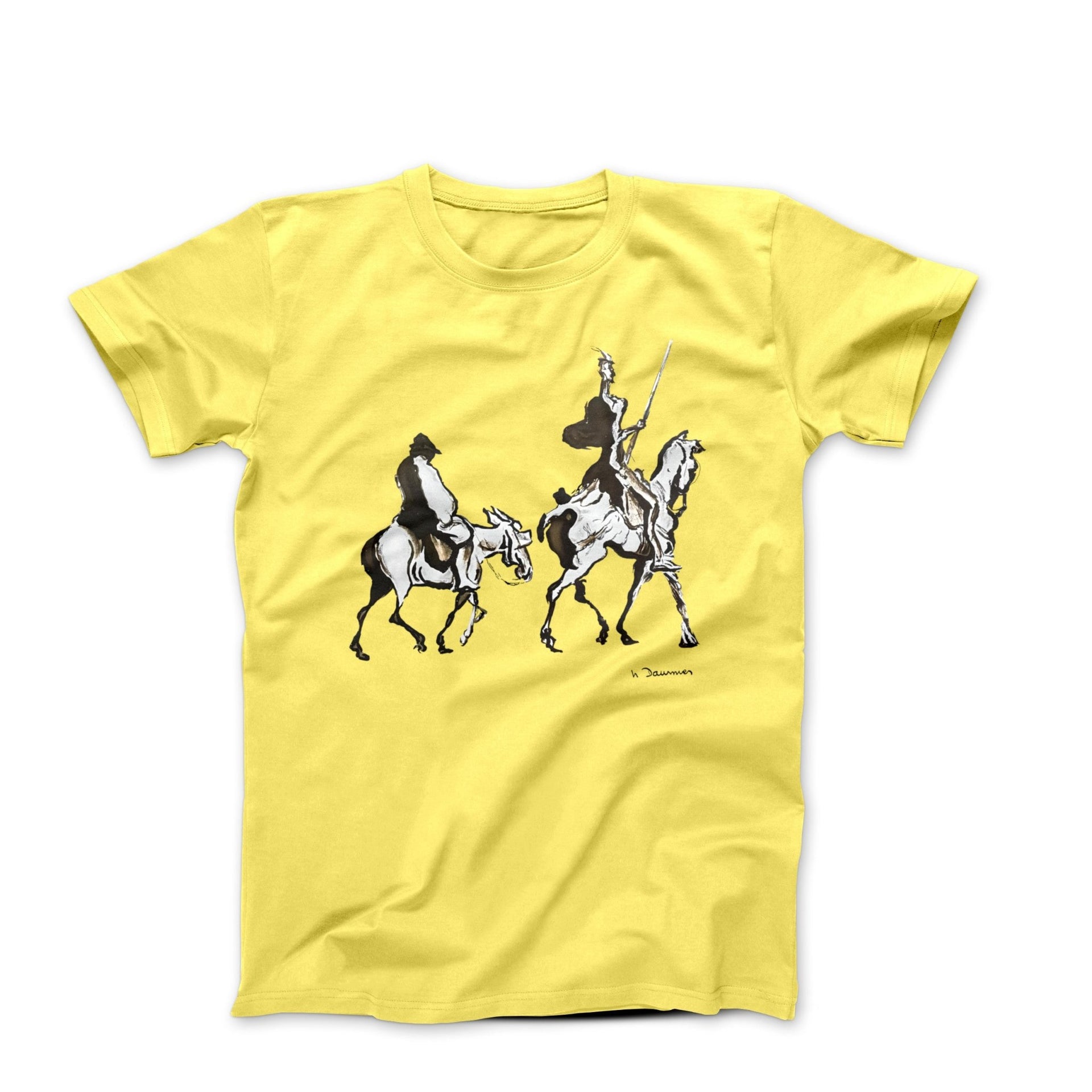 Honoré Daumier Don Quixote and Sancho (1870) Artwork T - shirt - Clothing - Harvey Ltd