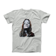 Janis Joplin Portrait Sketch T-shirt - Music - Harvey Ltd