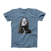 Janis Joplin Portrait Sketch T-shirt - Music - Harvey Ltd