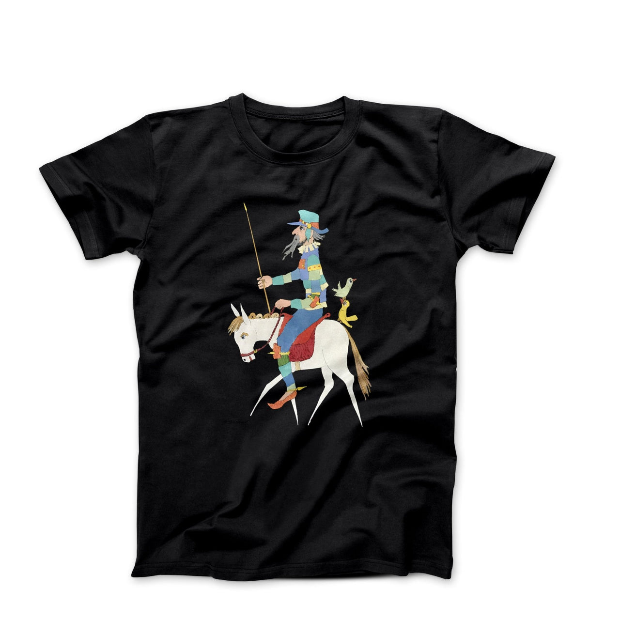 Jovan Obican Don Quixote on Horse (1978) Artwork T-shirt - Greatest Artists - Harvey Ltd