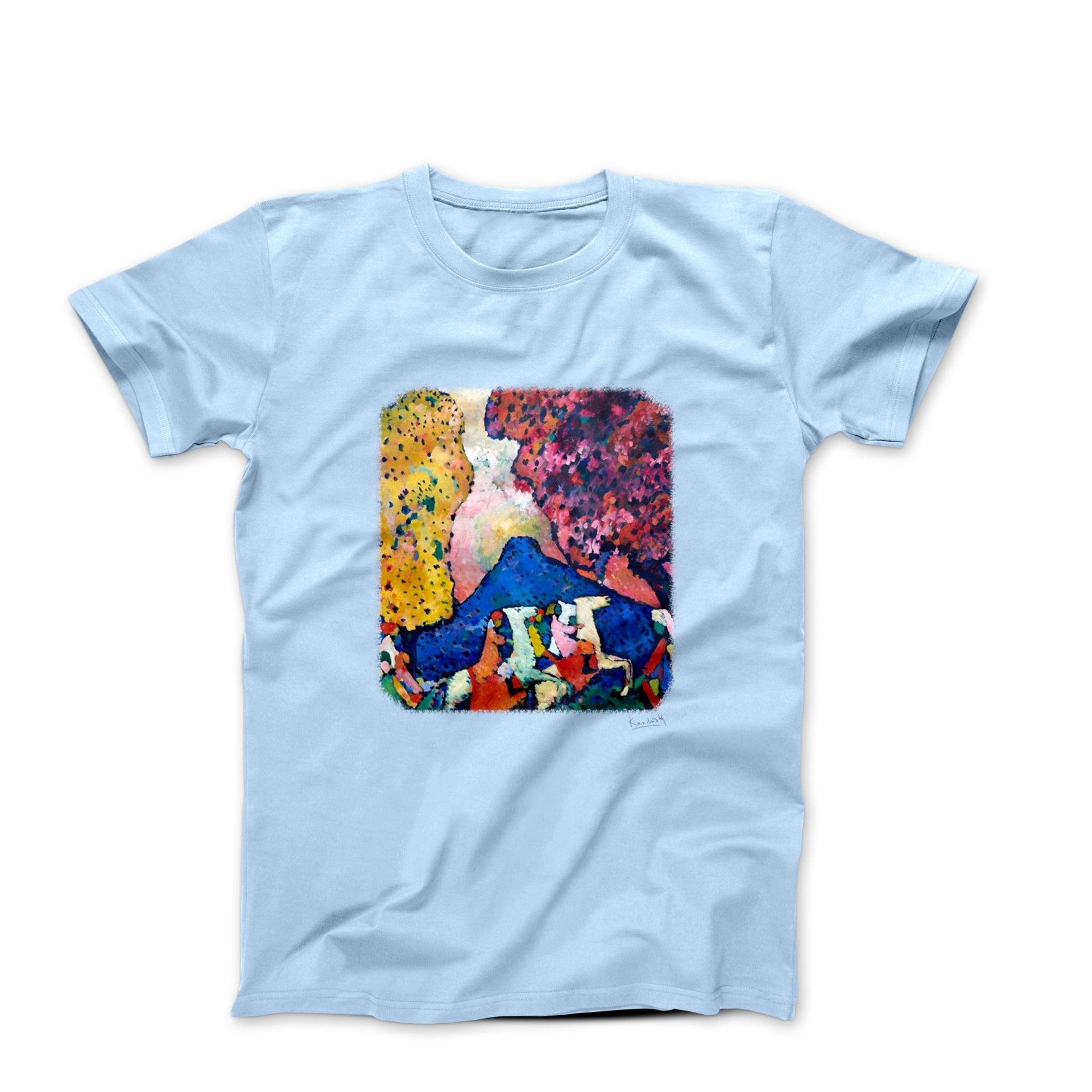 Kandinsky Blue Mountain 1909 Artwork T-Shirt - Greatest Artists - Harvey Ltd