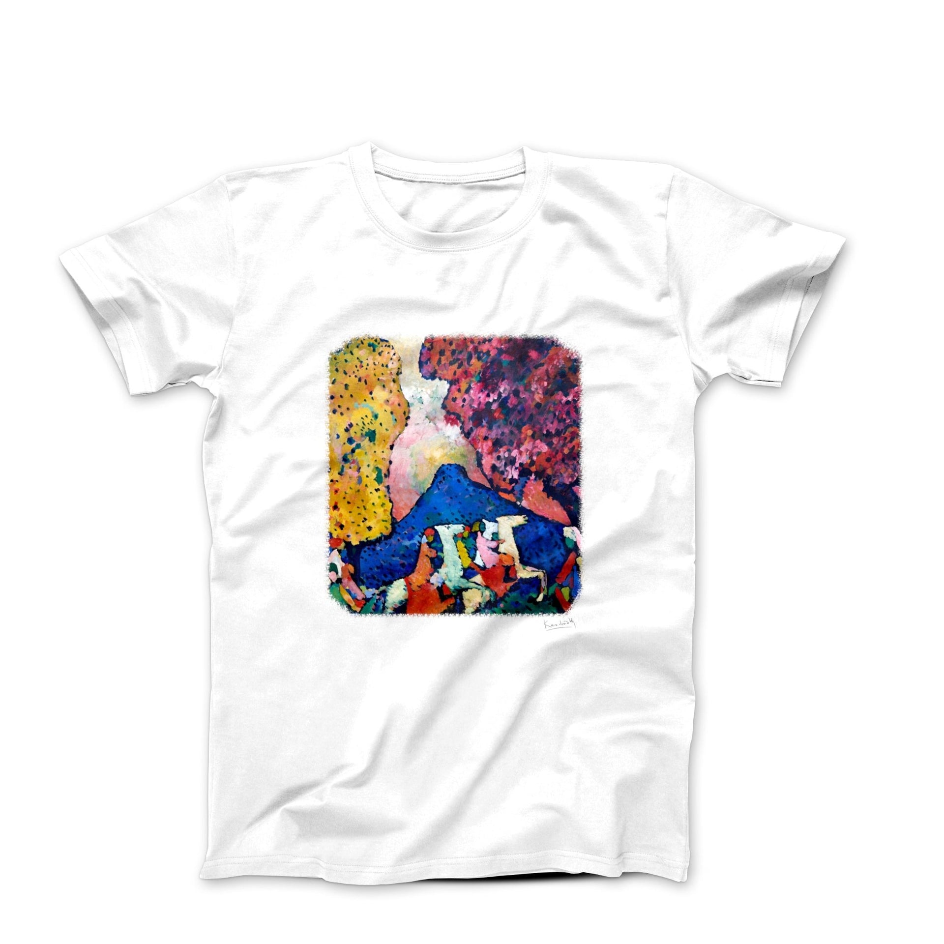 Kandinsky Blue Mountain 1909 Artwork T-Shirt - Greatest Artists - Harvey Ltd