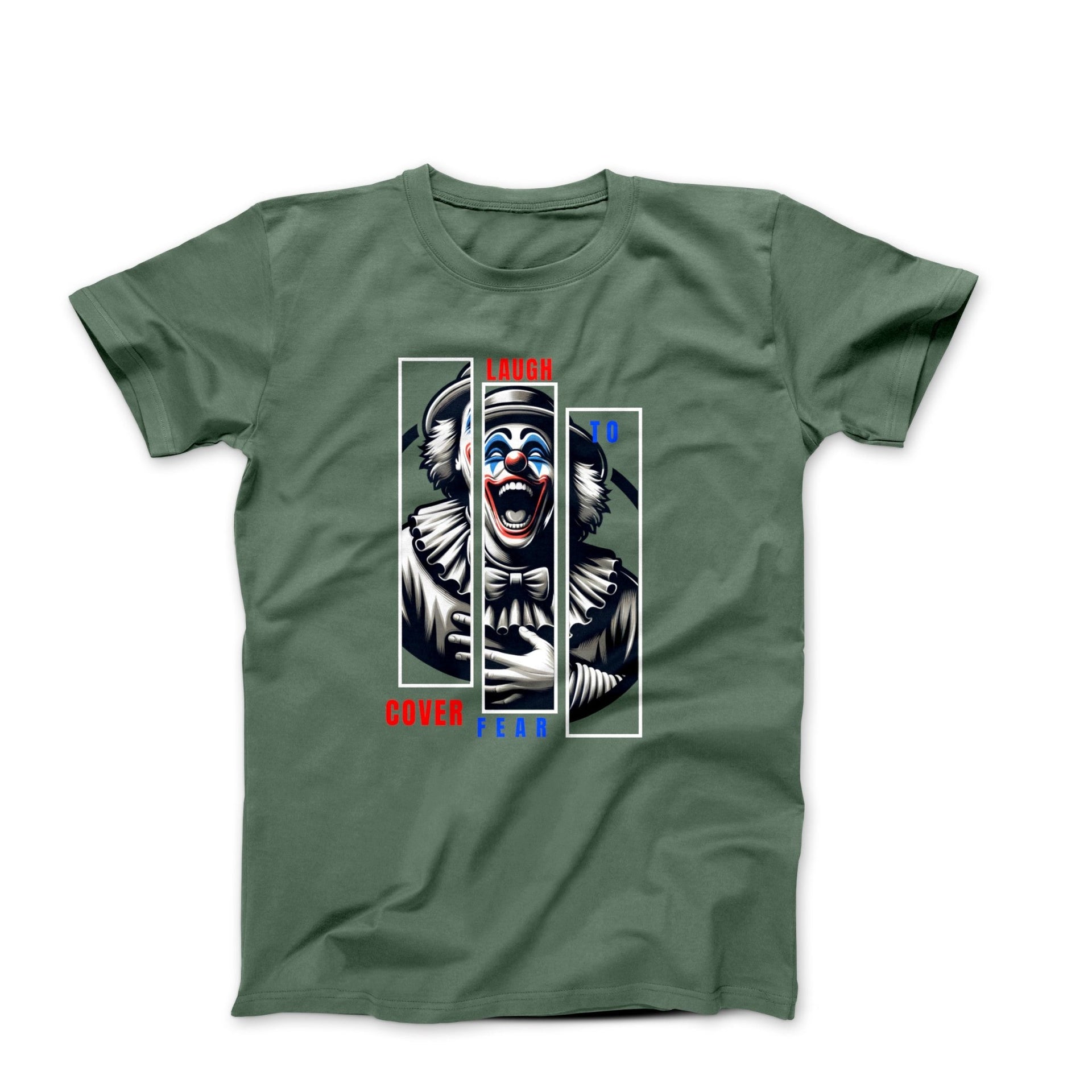 Laugh To Cover Fear Illustration T-shirt - Movies, TV & Others - Harvey Ltd