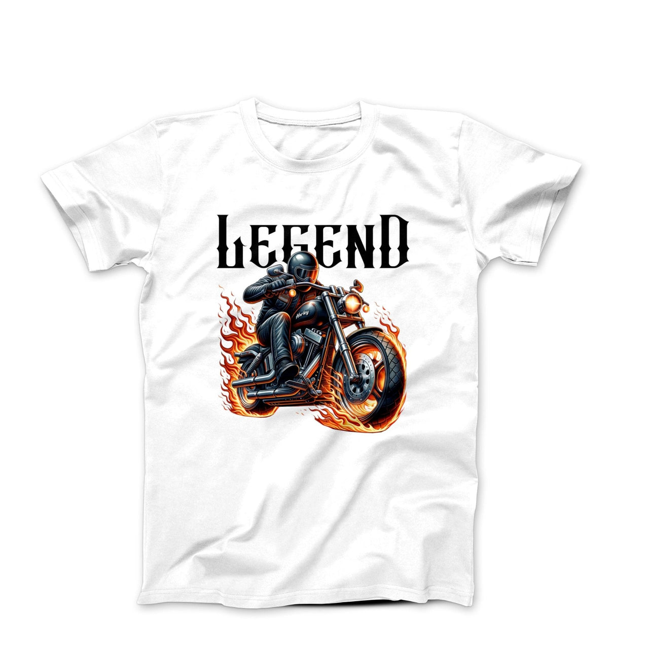 Legend Motorcycle Digital Art T-shirt - Cars, Trucks & Cycles - Harvey Ltd
