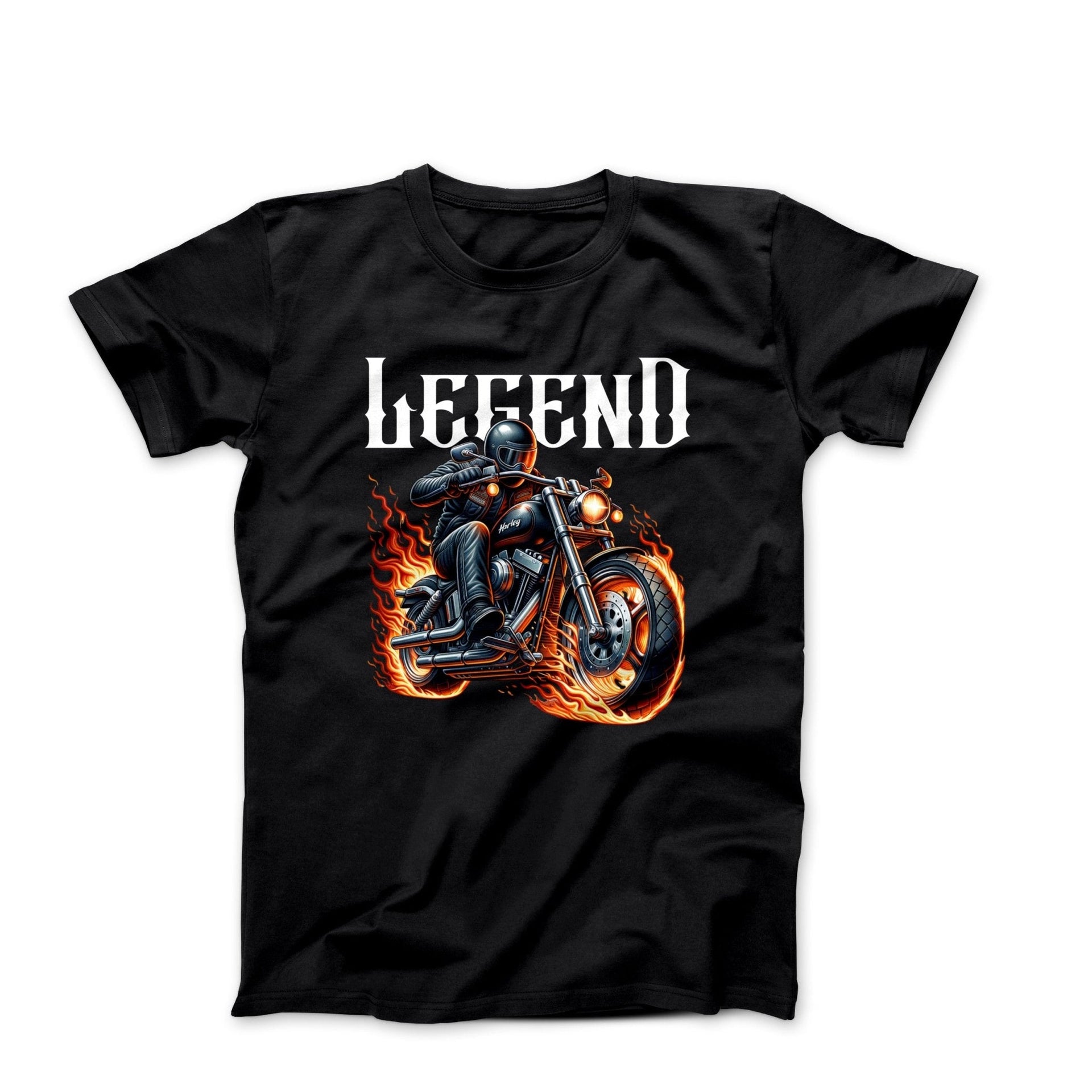 Legend Motorcycle Digital Art T-shirt - Cars, Trucks & Cycles - Harvey Ltd