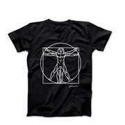 Leonardo Da Vinci Vitruvian Man Sketch T-Shirt - Greatest Artists - Harvey Ltd