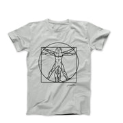 Leonardo Da Vinci Vitruvian Man Sketch T-Shirt - Greatest Artists - Harvey Ltd
