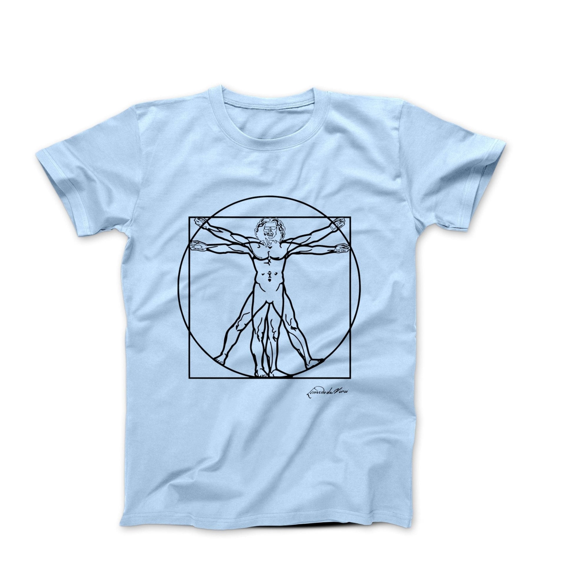 Leonardo Da Vinci Vitruvian Man Sketch T-Shirt - Greatest Artists - Harvey Ltd
