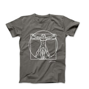Leonardo Da Vinci Vitruvian Man Sketch T-Shirt - Greatest Artists - Harvey Ltd