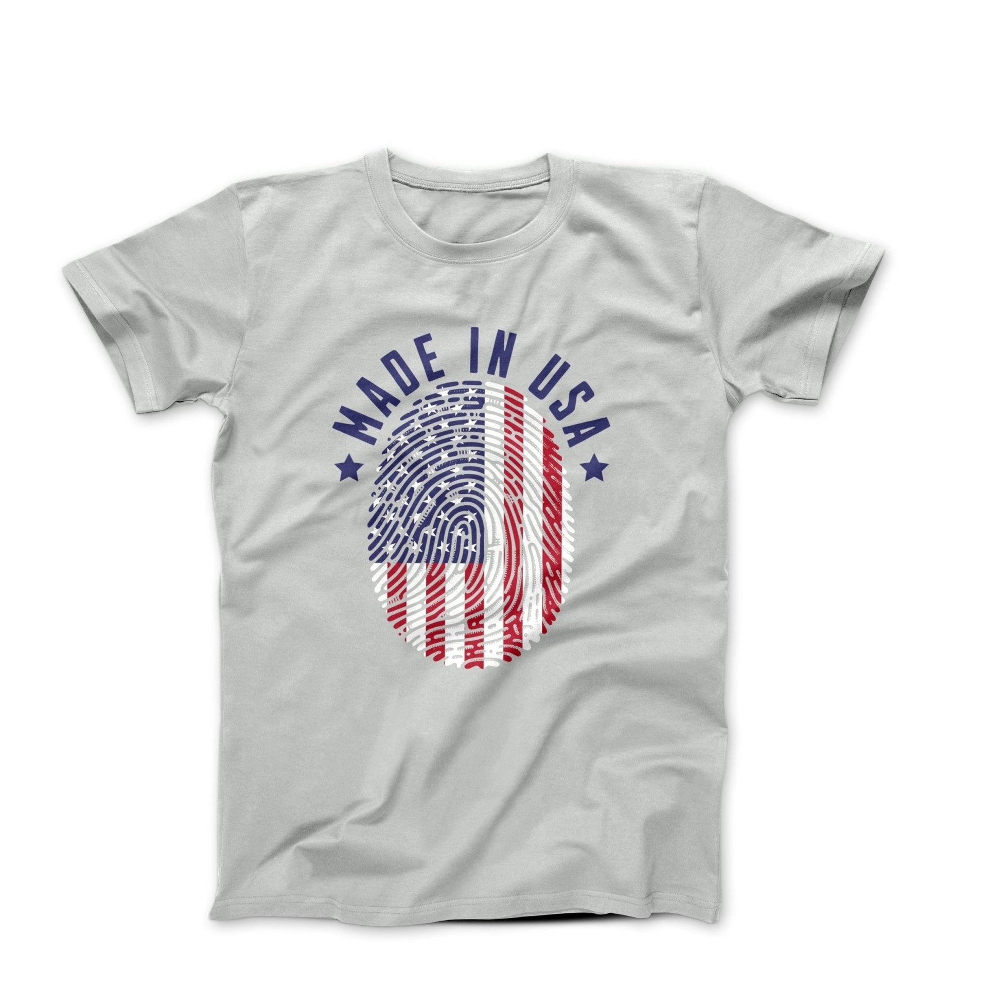Made In USA Fingerprint Illustration T-shirt - Americana & Patriotic - Harvey Ltd