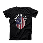 Made In USA Fingerprint Illustration T-shirt - Americana & Patriotic - Harvey Ltd