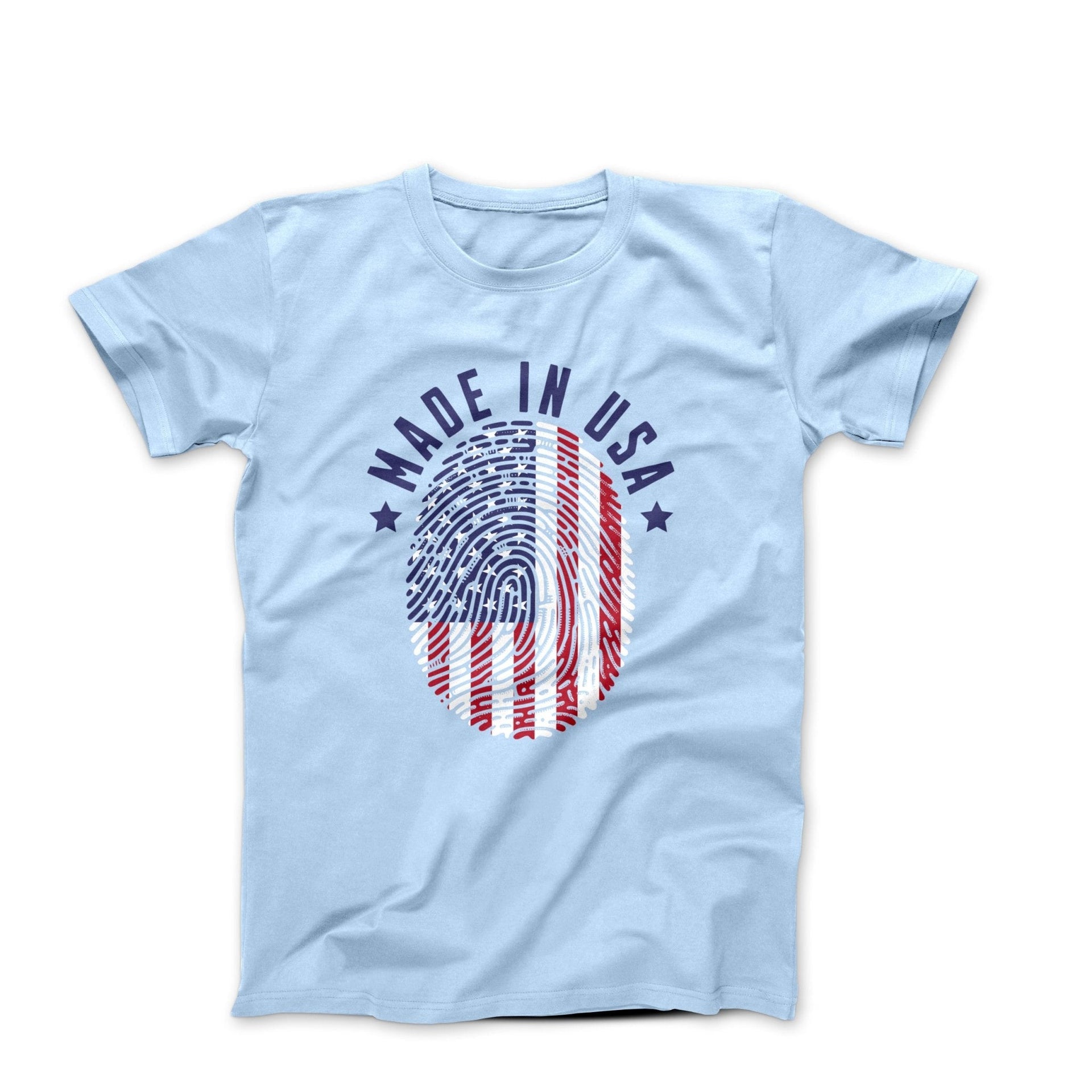 Made In USA Fingerprint Illustration T-shirt - Americana & Patriotic - Harvey Ltd