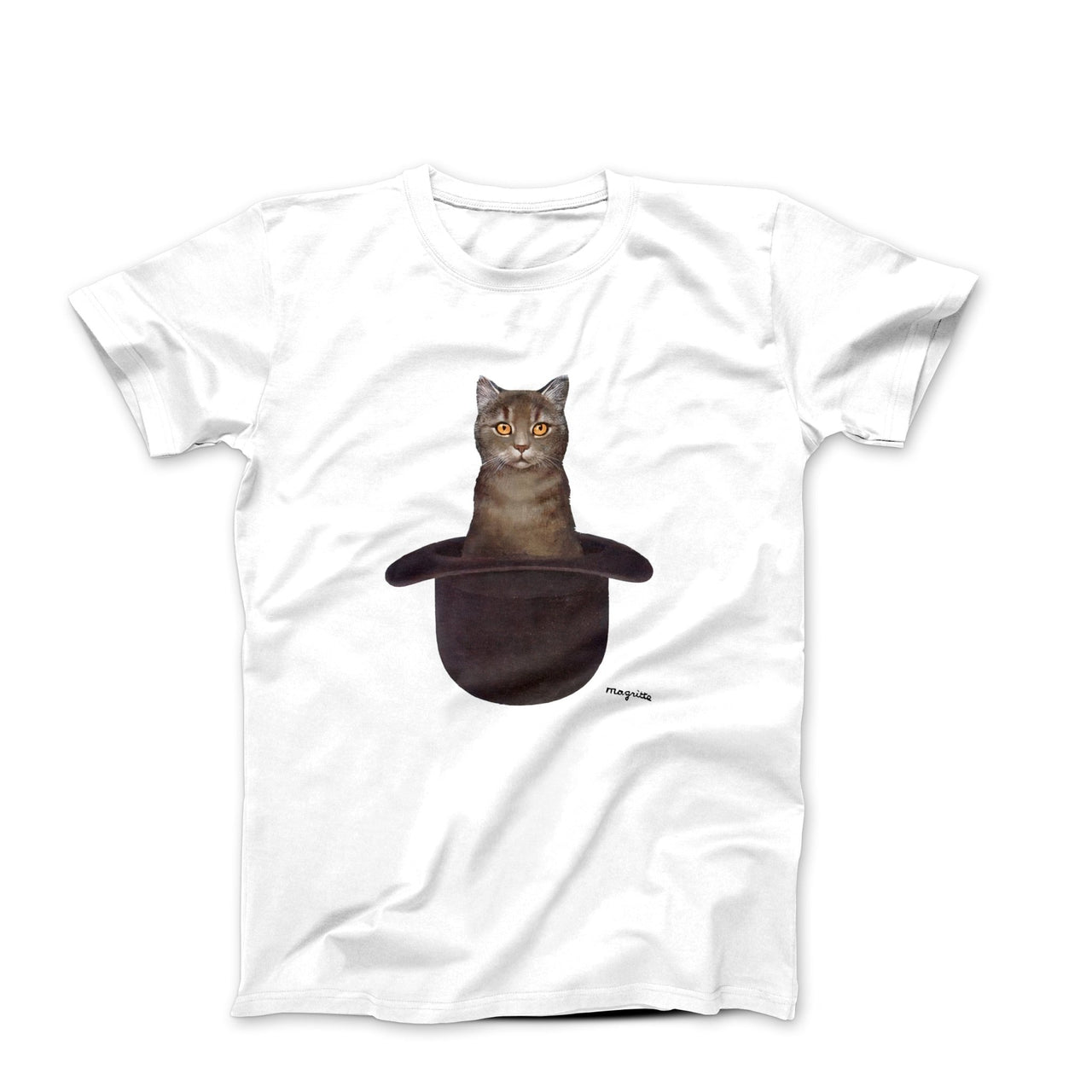 Magritte Cat In The Hat Artwork T-shirt - Greatest Artists - Harvey Ltd