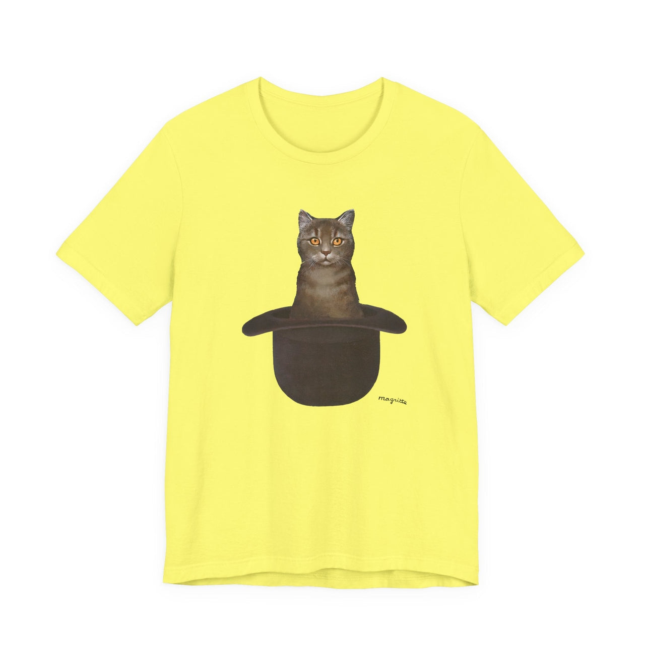 Magritte Cat In The Hat Artwork T-shirt - Greatest Artists - Harvey Ltd