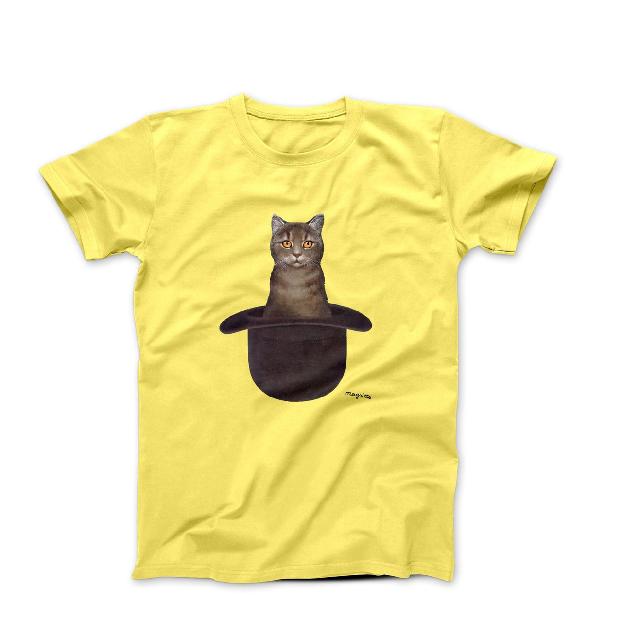 Magritte Cat In The Hat Artwork T-shirt - Greatest Artists - Harvey Ltd