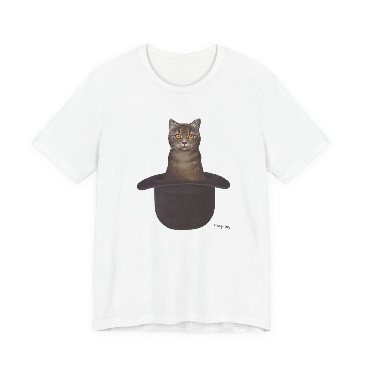 Magritte Cat In The Hat Artwork T-shirt - Greatest Artists - Harvey Ltd