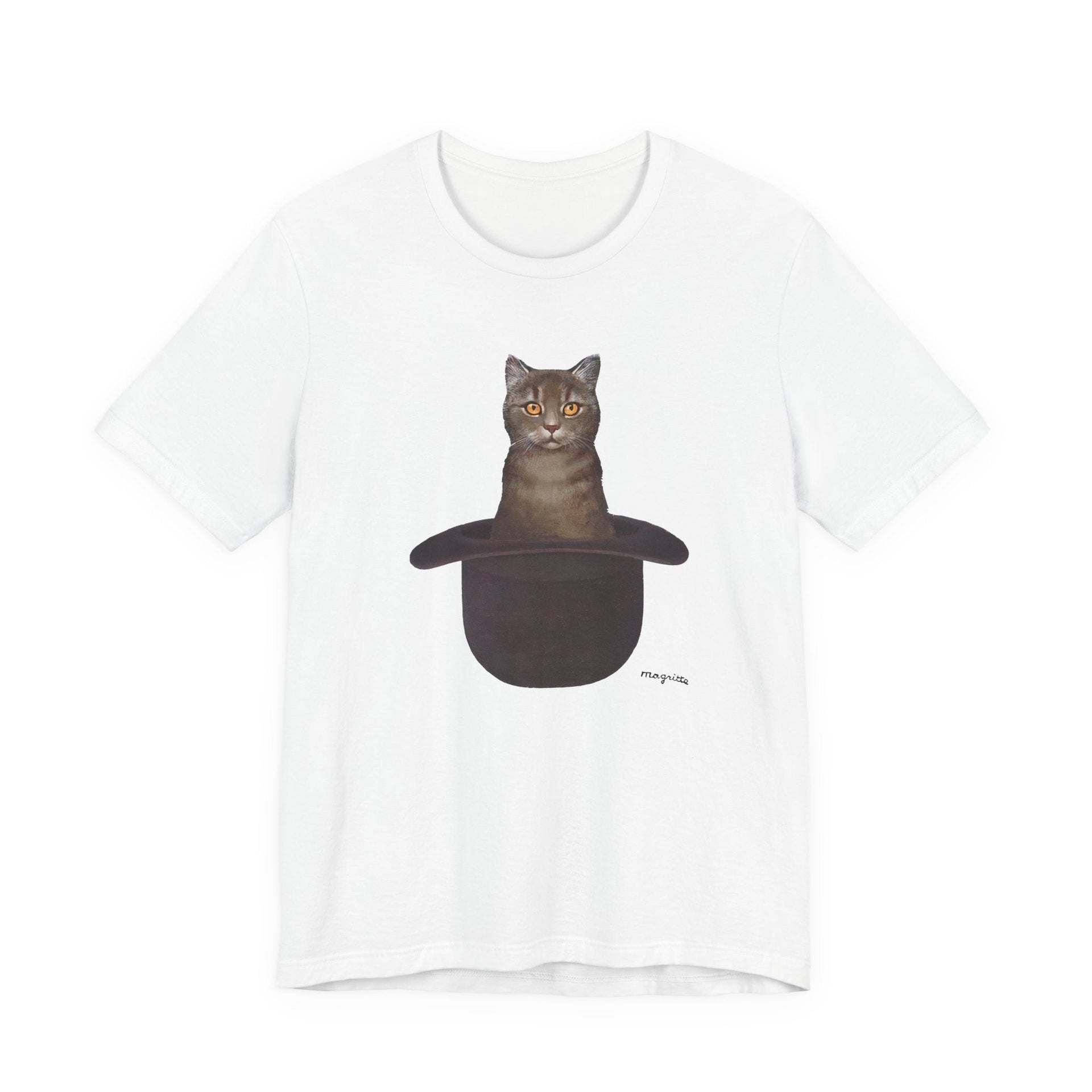 Magritte Cat In The Hat Artwork T-shirt - Greatest Artists - Harvey Ltd