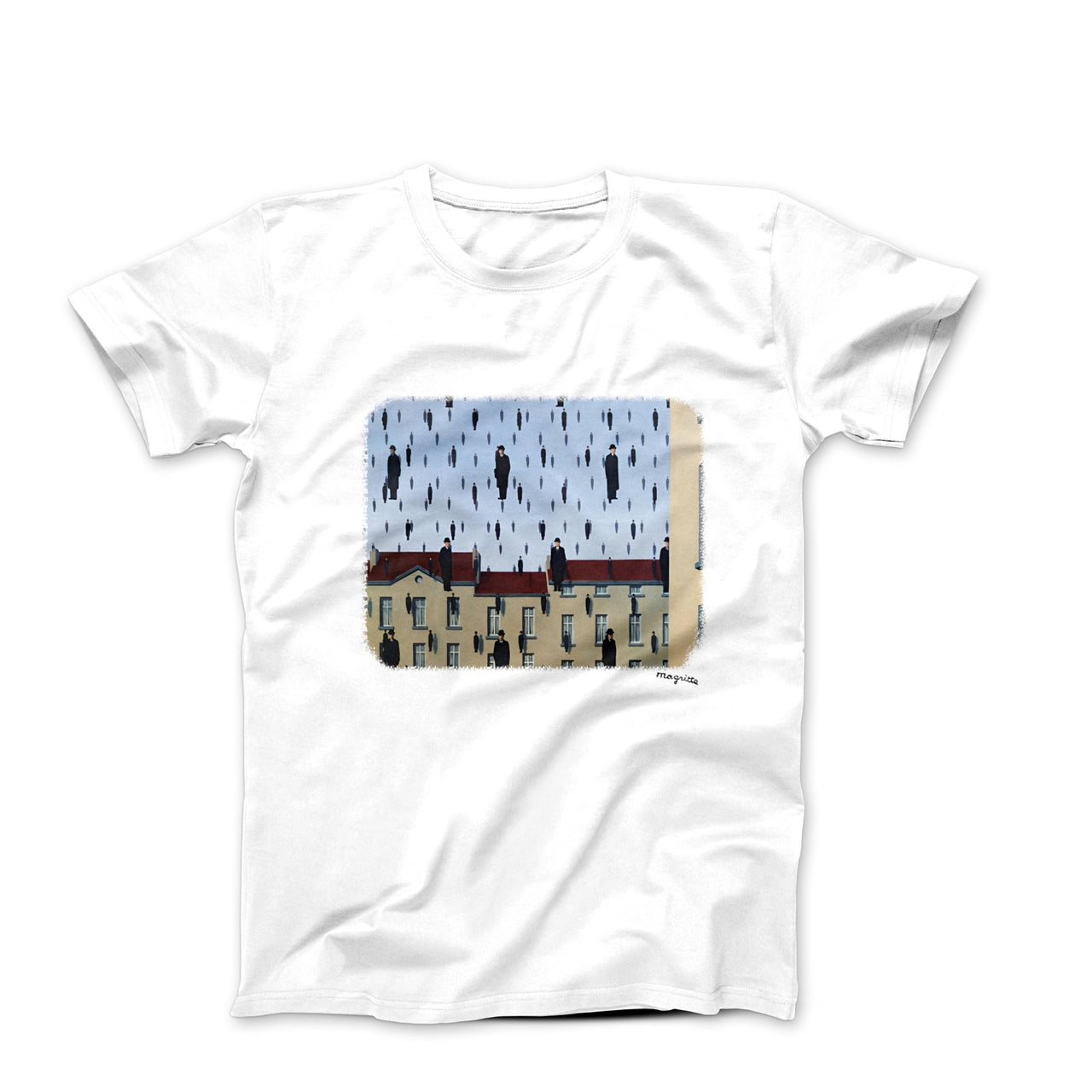 Magritte Golconda 1953 Artwork T-shirt - Greatest Artists - Harvey Ltd