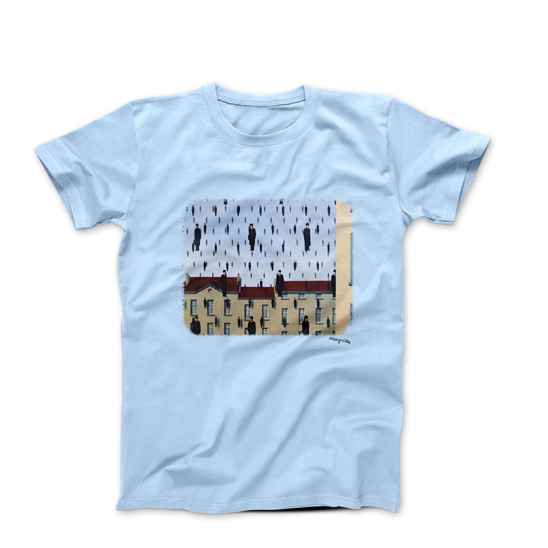 Magritte Golconda 1953 Artwork T-shirt - Greatest Artists - Harvey Ltd