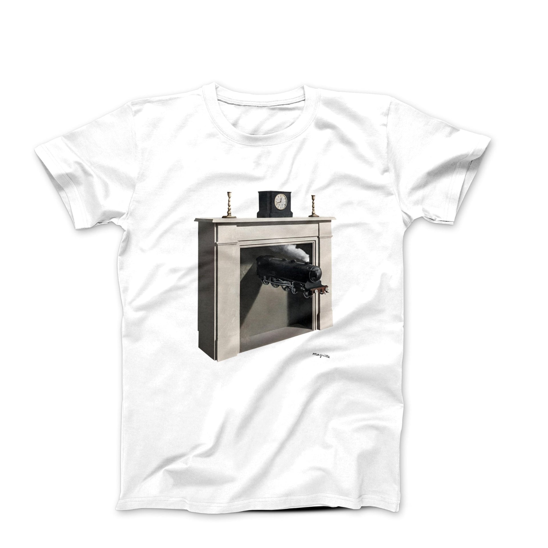 Magritte Time Transfixed 1938 Artwork T-shirt - Greatest Artists - Harvey Ltd