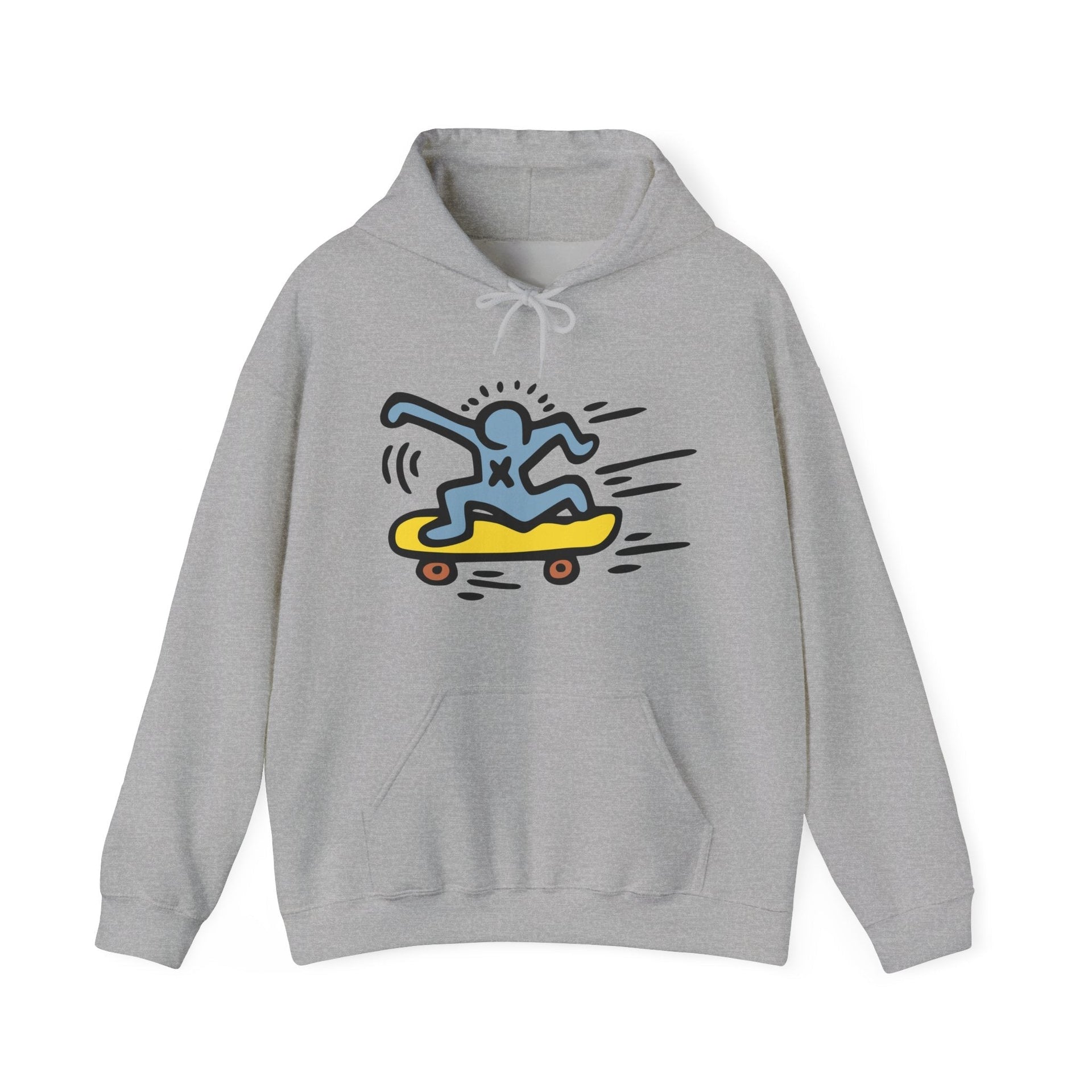 Man Skateboarding Illustration Hoodie - Street, Pop & Media Art - Harvey Ltd
