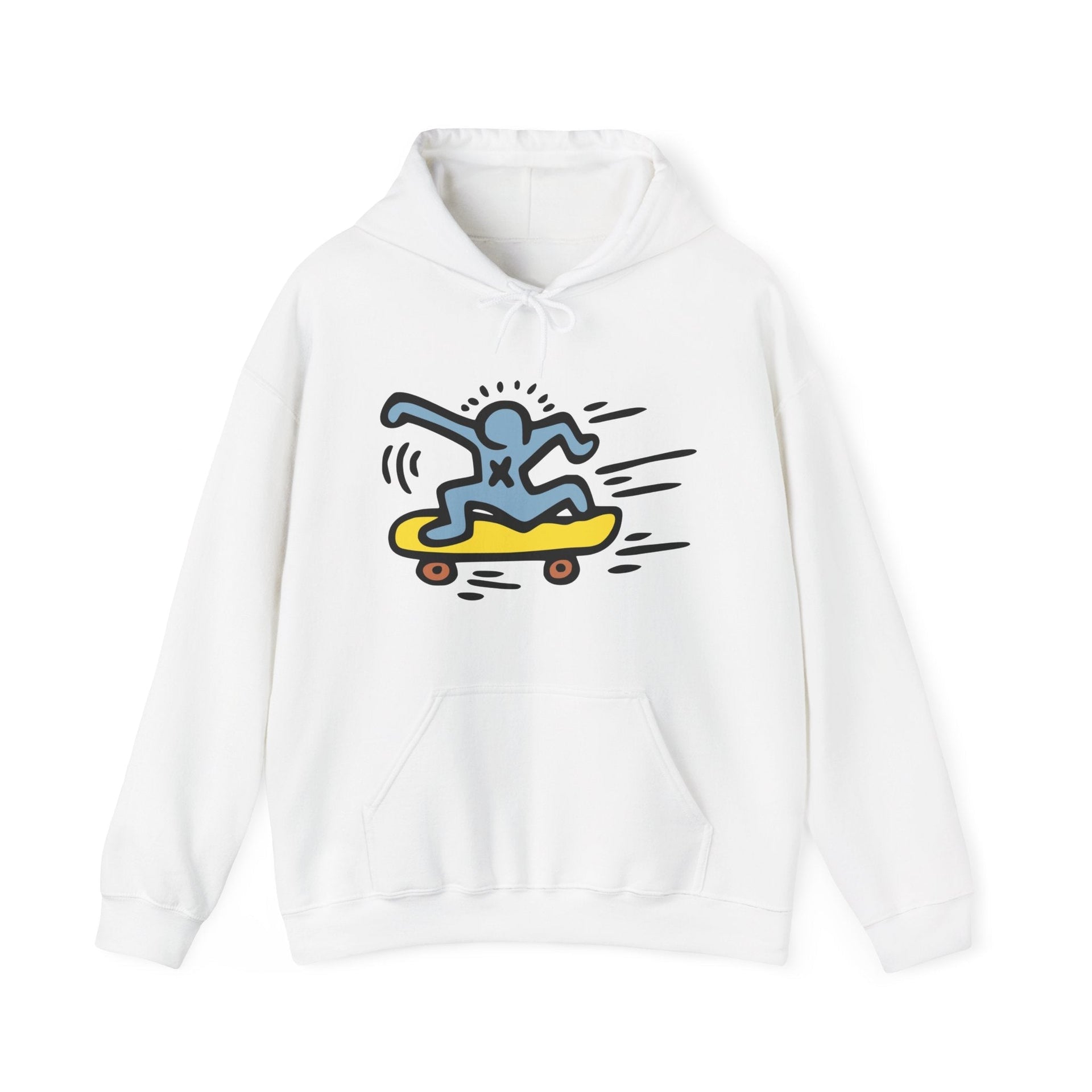 Man Skateboarding Illustration Hoodie - Street, Pop & Media Art - Harvey Ltd