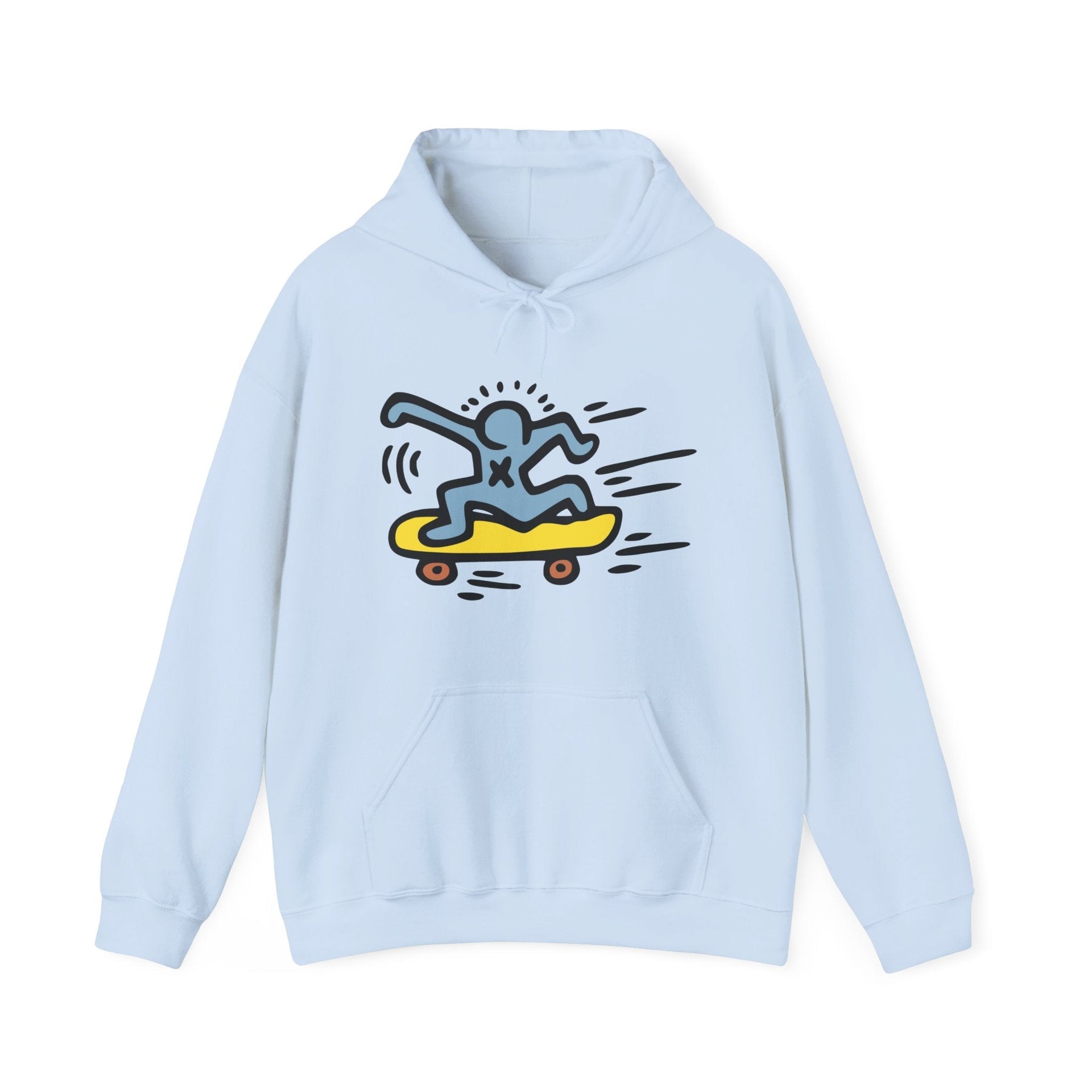 Man Skateboarding Illustration Hoodie - Street, Pop & Media Art - Harvey Ltd