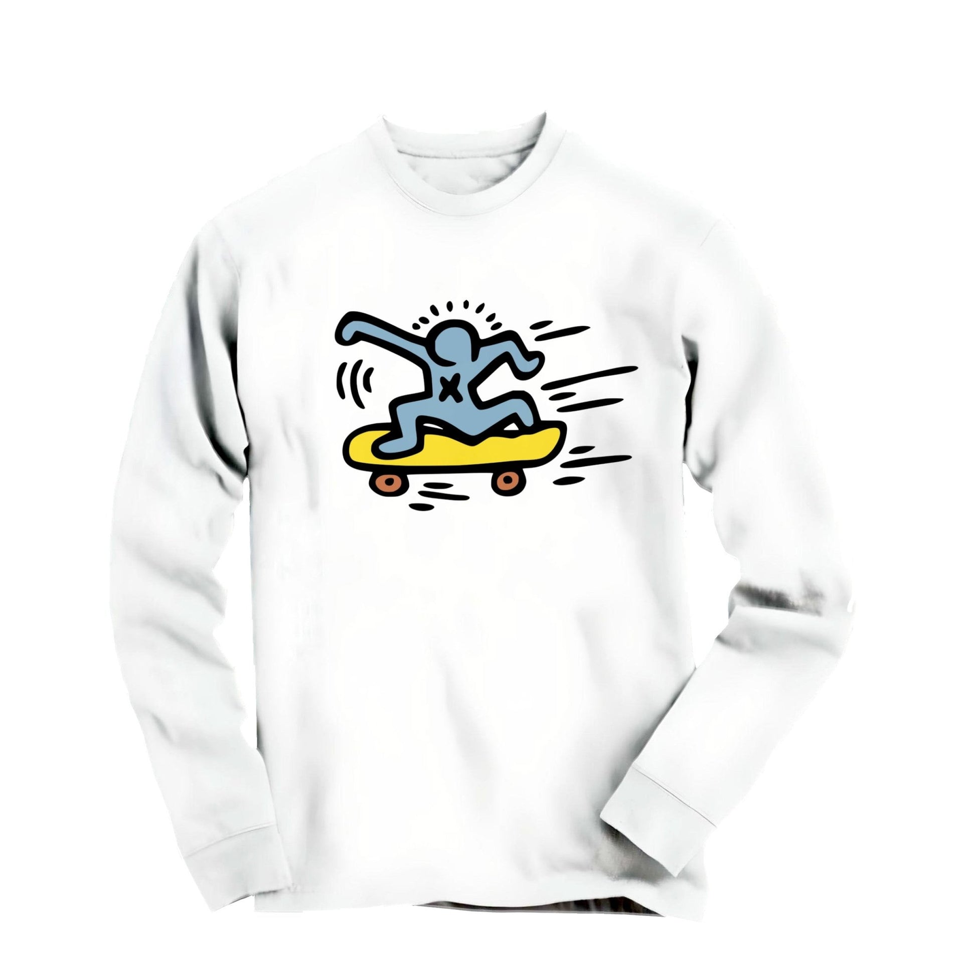 Man Skateboarding Long Sleeve Tee - Street, Pop & Media Art - Harvey Ltd