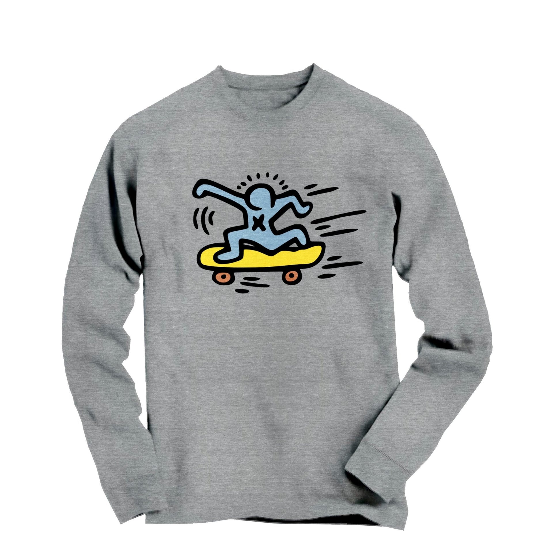 Man Skateboarding Long Sleeve Tee - Street, Pop & Media Art - Harvey Ltd